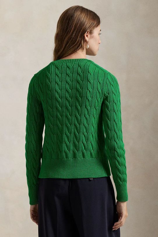 Polo Ralph Lauren cardigan in cotone 211891643 verde NC24