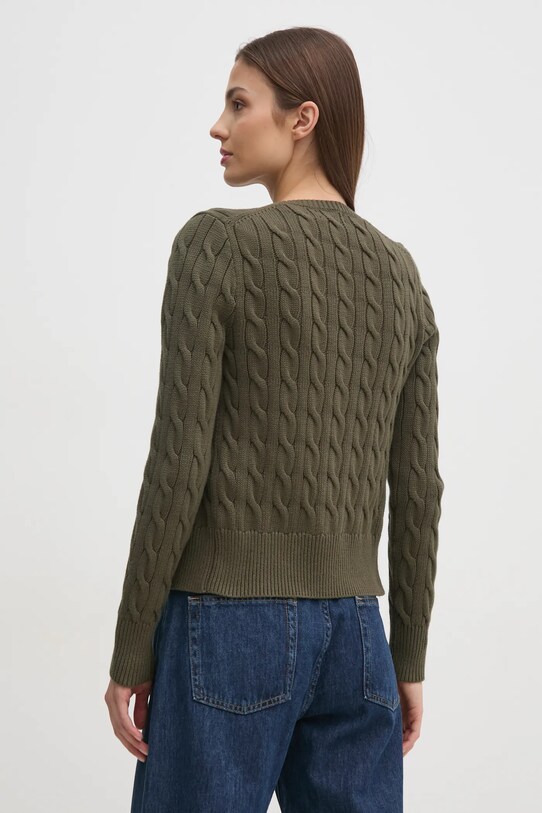 Oblečenie Bavlnený kardigán Polo Ralph Lauren 211891643 zelená