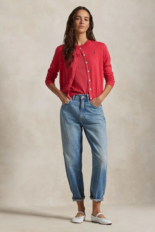 Oblečení Kardigan Polo Ralph Lauren 211891672 červená