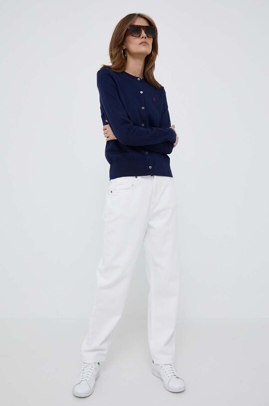 Πλεκτή ζακέτα Polo Ralph Lauren 211891672 σκούρο μπλε SS25