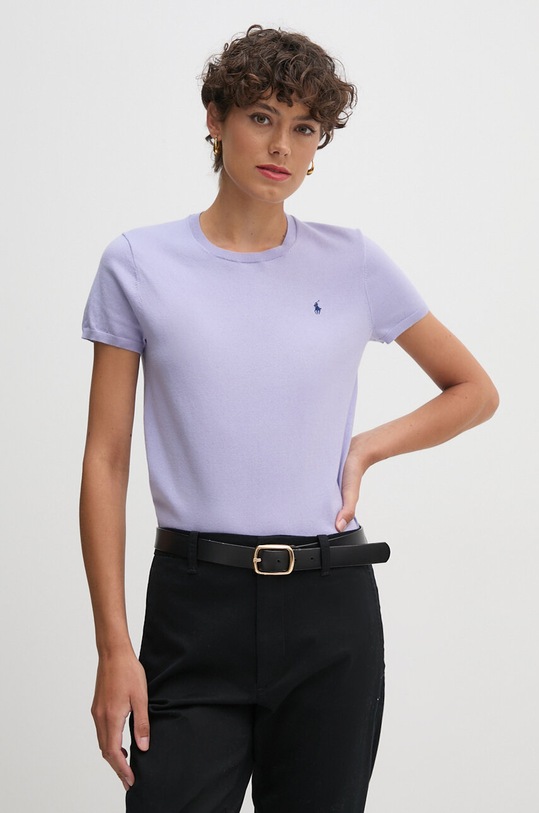 Tričko Polo Ralph Lauren hladký fialová 211891673