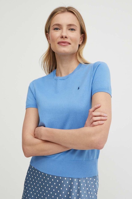 Tričko Polo Ralph Lauren hladký modrá 211891673