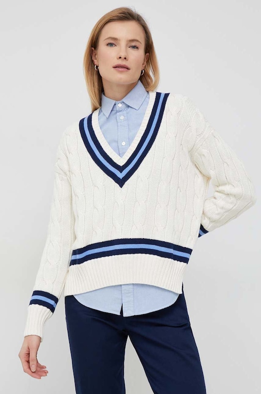Bavlnený sveter Polo Ralph Lauren béžová 211891676