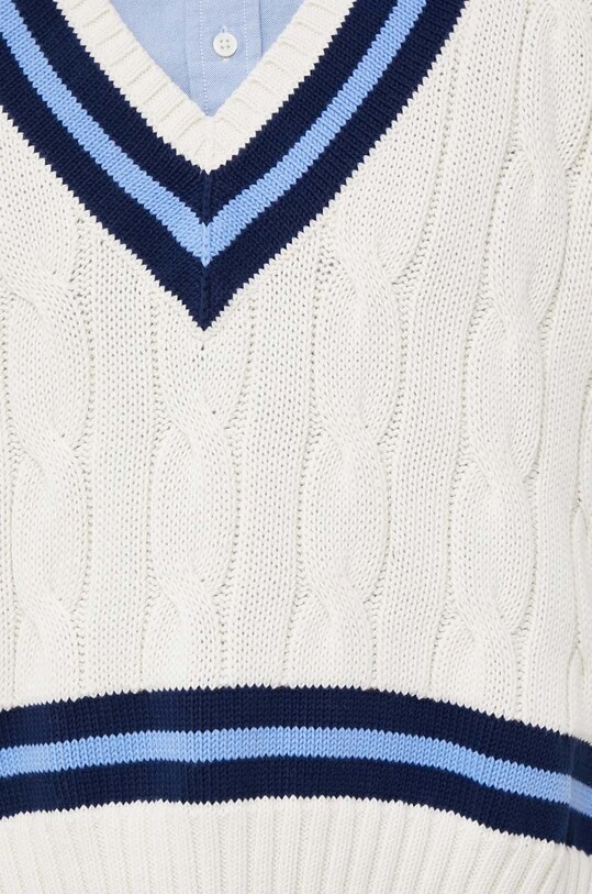 Хлопковый свитер Polo Ralph Lauren 211891676 бежевый