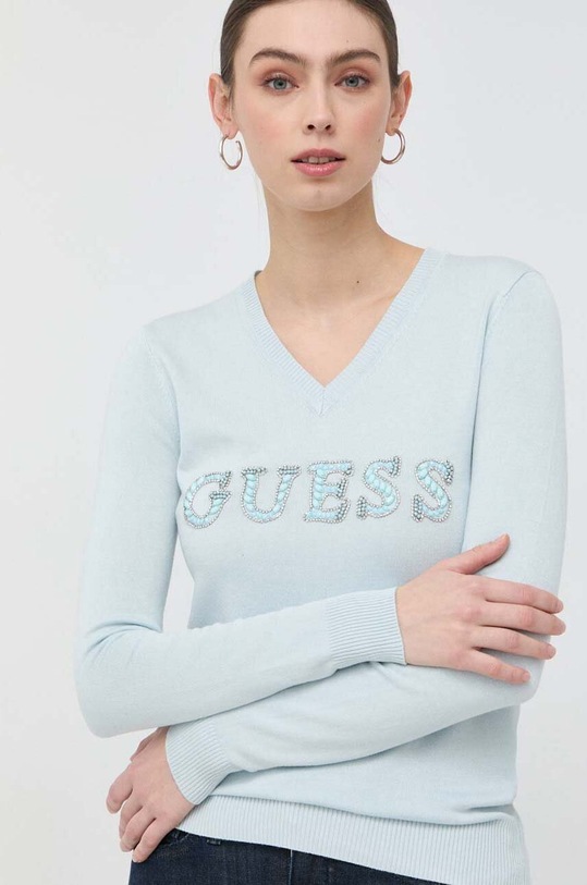 Guess sweter szpic niebieski W3GR36.Z2NQ2