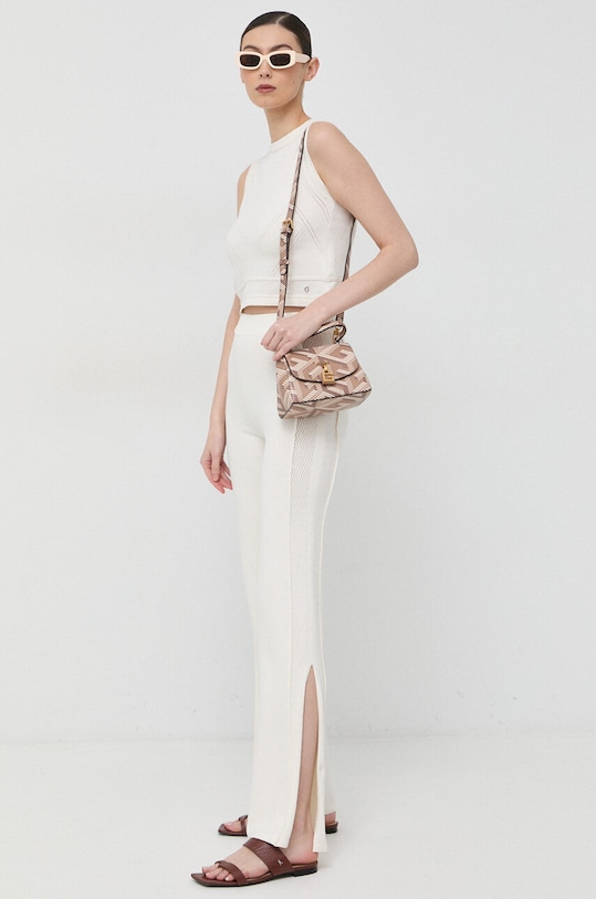 Жилетка с примесью шелка Guess W3GR14.Z2Z70 бежевый SS23