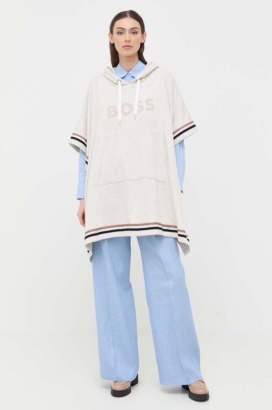 BOSS poncho ICONCAPE beige SS23