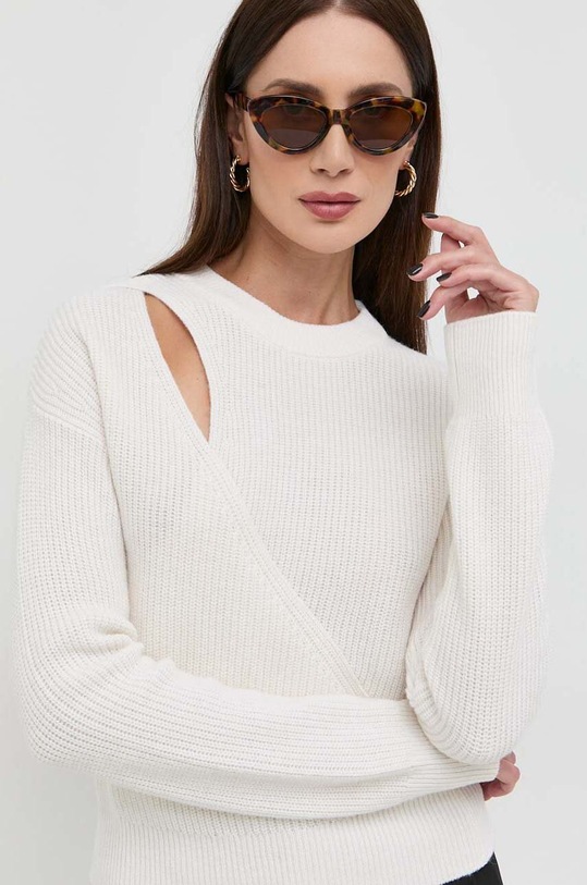 MICHAEL Michael Kors pulover de lana groase bej MR360IYCSN