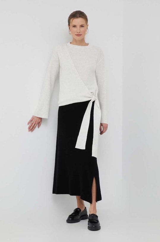 Шерстяной свитер Dkny тонкий бежевый P2KSAG55