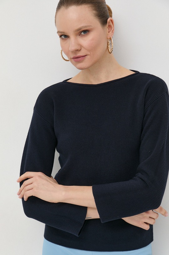 Marella pulover de bumbac subtiri bleumarin 2333610834200