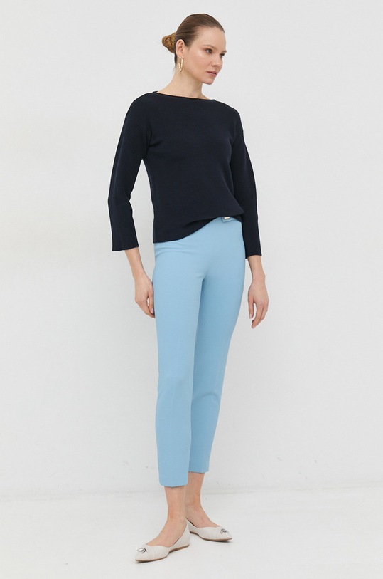 Marella pulover de bumbac 2333610834200 bleumarin SS23