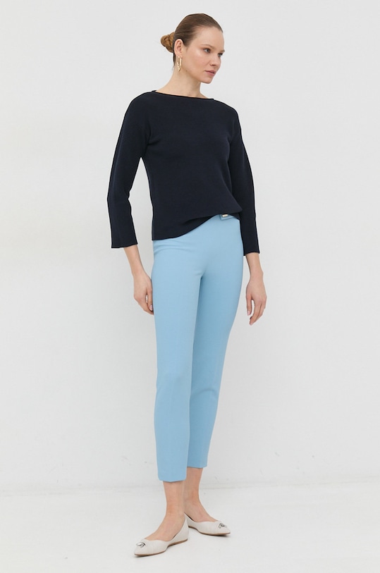 Marella pulover de bumbac 2333610834200 bleumarin SS23