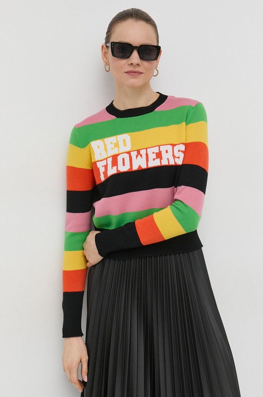 Red Valentino sweter wełniany multicolor 2R3KC16G6RJ