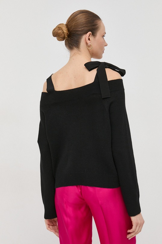 Red Valentino sweter z domieszką wełny 2R3KC16L6S0 czarny SS23