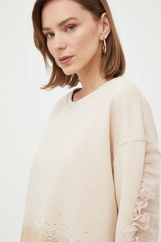 Bavlnená mikina Liu Jo béžová WA3150.F0933