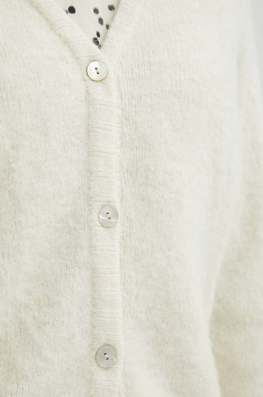 American Vintage kardigan z domieszką wełny GILET ML EAST19GE23 beżowy