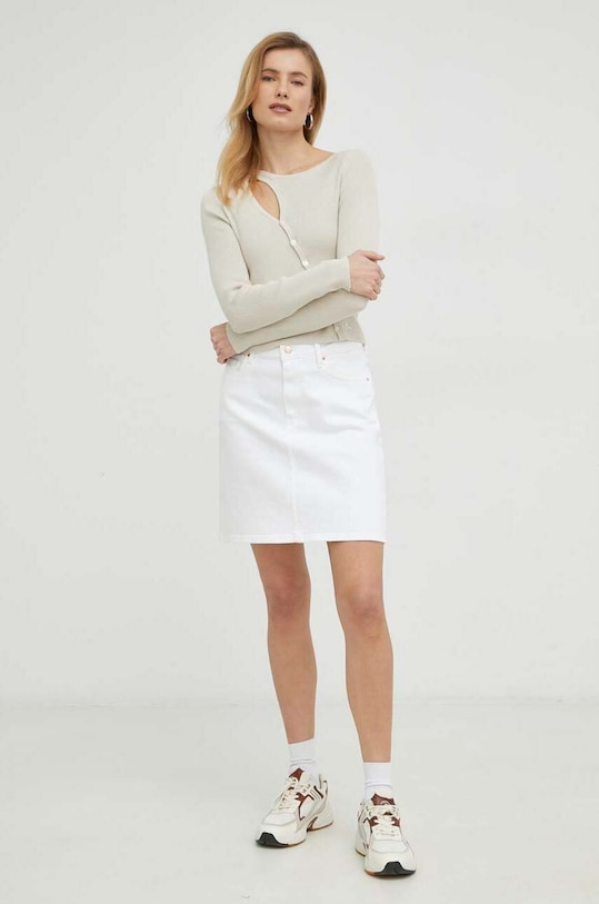 Πλεκτή ζακέτα Calvin Klein Jeans J20J220707.PPYX μπεζ SS23