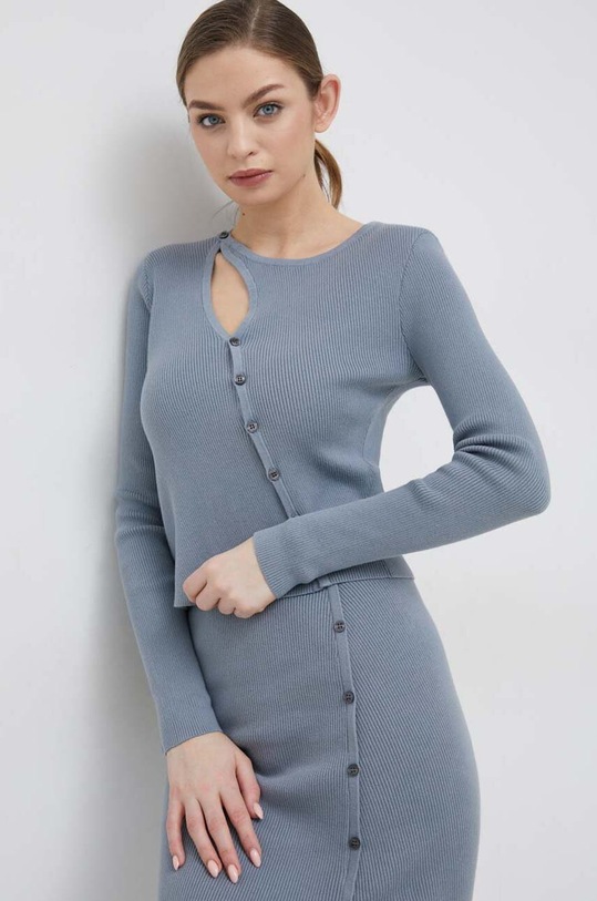 Πλεκτή ζακέτα Calvin Klein Jeans γκρί J20J220707.PPYX