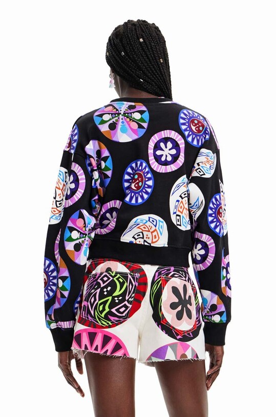 Desigual hanorac de bumbac multicolor 23SWSK25