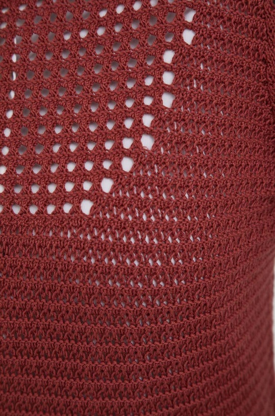 Bavlněný svetr Sisley 105FM102D.2T1 červená