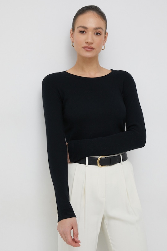 Pamučni pulover United Colors of Benetton pamuk crna 1091D1M08.100.