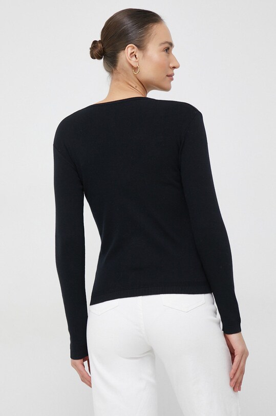 Îmbrăcăminte United Colors of Benetton pulover de bumbac 1091D4625.100 negru