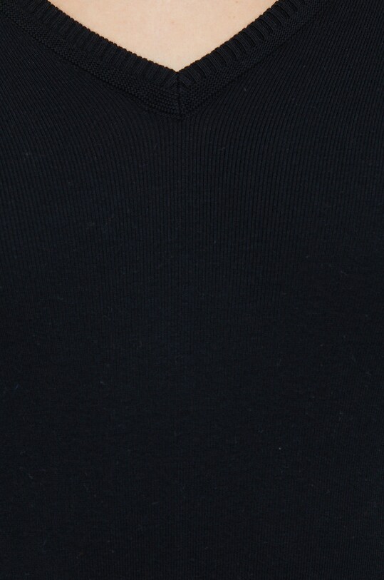 United Colors of Benetton pulover de bumbac 1091D4625.100 negru