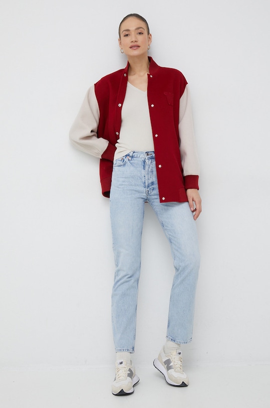 Бавовняний светр United Colors of Benetton 1091D4625.152 бежевий SS23