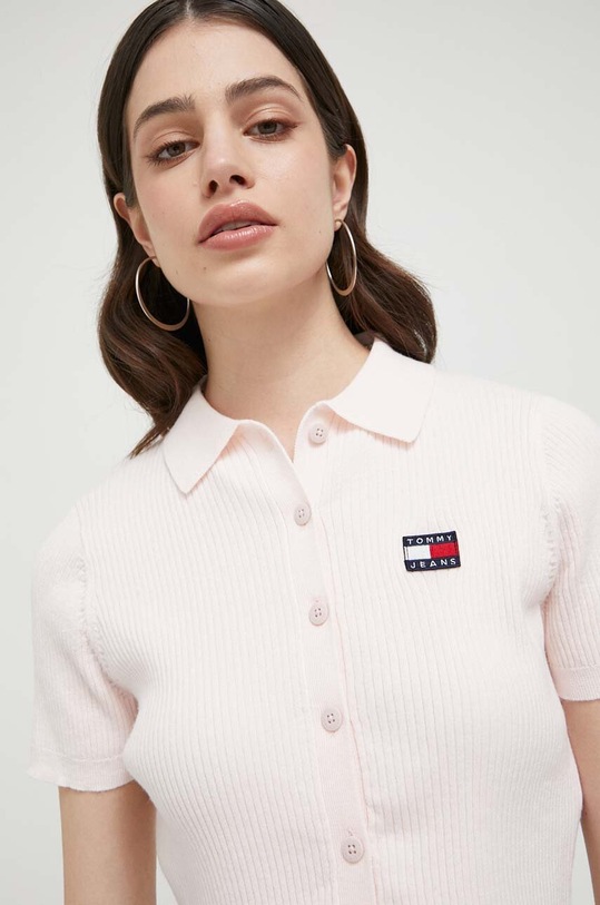 Tommy Jeans kardigan różowy DW0DW15395.PPYX