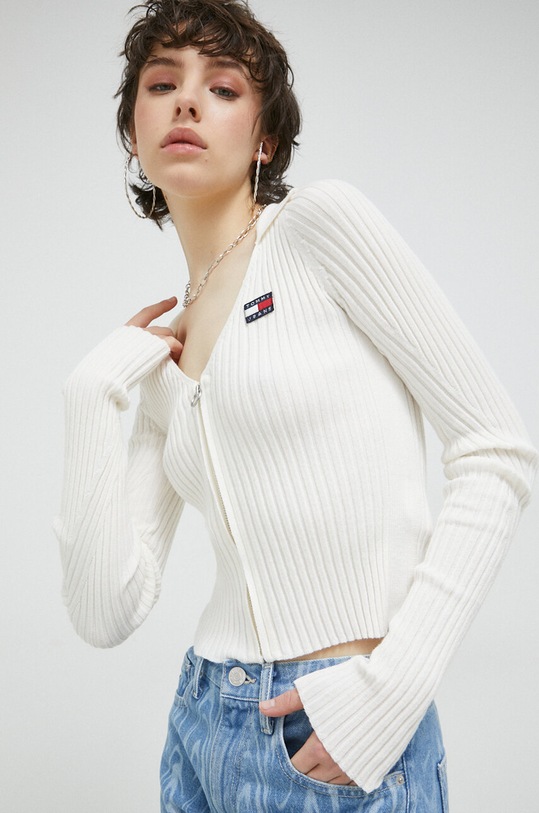 Kardigan Tommy Jeans béžová DW0DW15783.PPYX