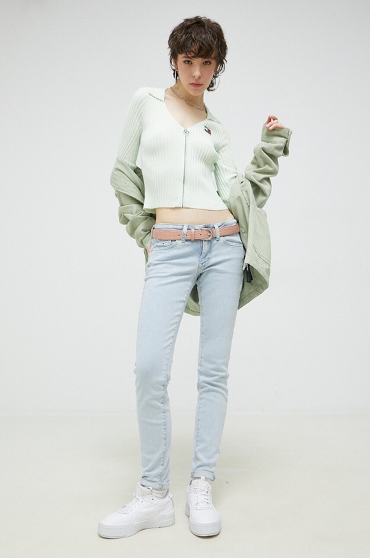 Kardigan Tommy Jeans DW0DW15783.PPYX zelená SS23