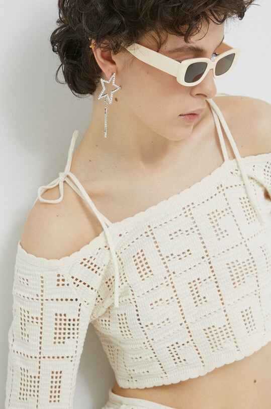 GCDS pulover bej SS23W380920