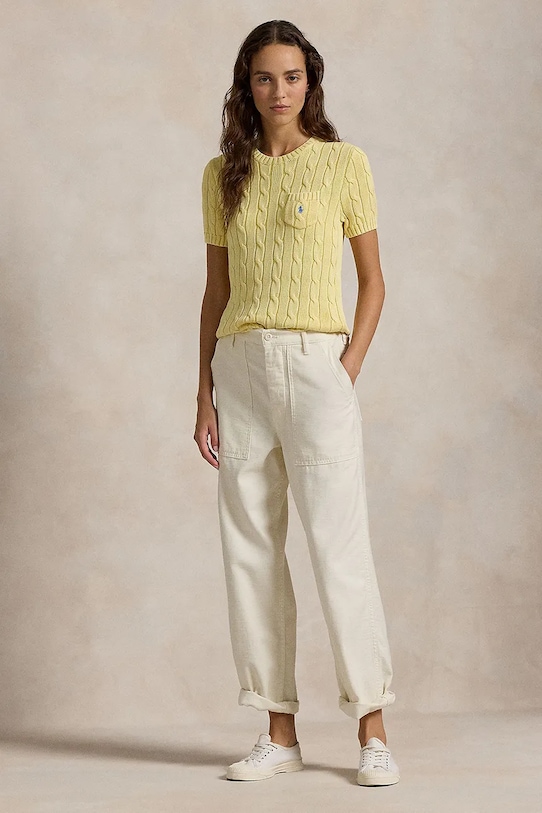 Oblečenie Bavlnený sveter Polo Ralph Lauren 211895379 žltá