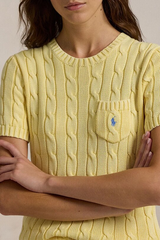 Бавовняний светр Polo Ralph Lauren жовтий 211895379
