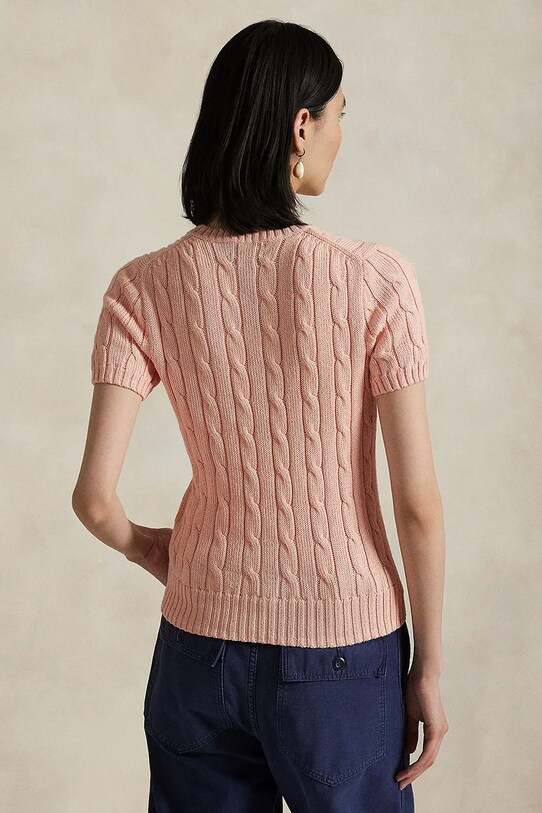 Памучен пуловер Polo Ralph Lauren 211895379 оранжев SS25