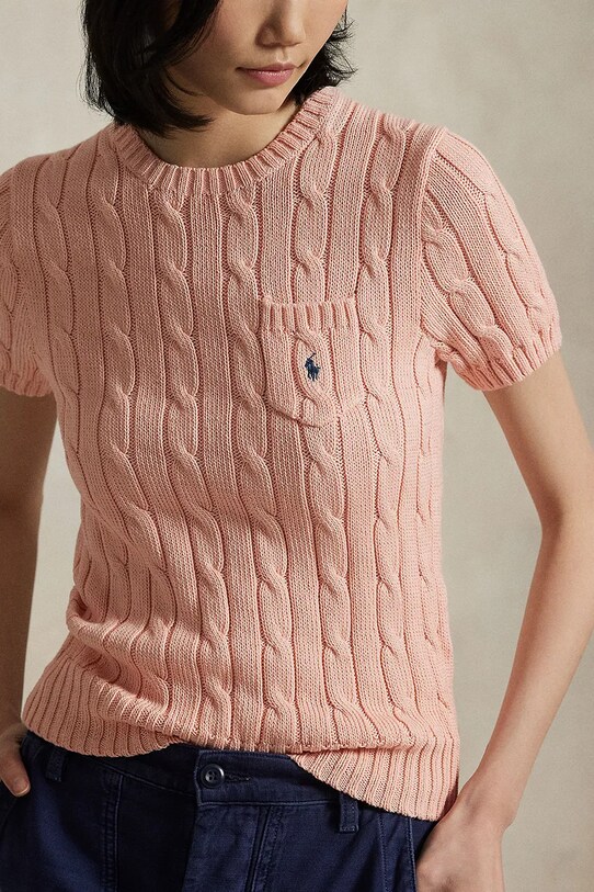 Памучен пуловер Polo Ralph Lauren оранжев 211895379