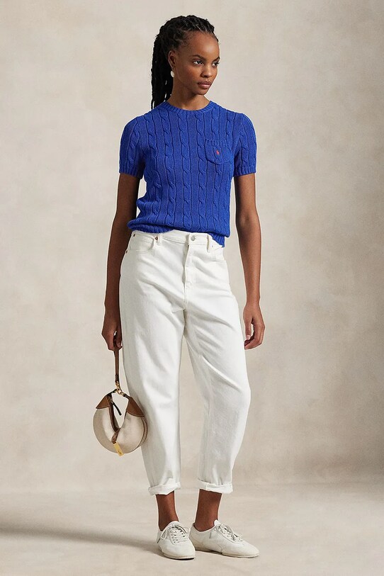 Ρούχα Βαμβακερό πουλόβερ Polo Ralph Lauren 211895379 μπλε