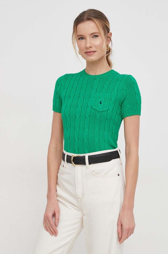 Βαμβακερό πουλόβερ Polo Ralph Lauren πράσινο 211895379