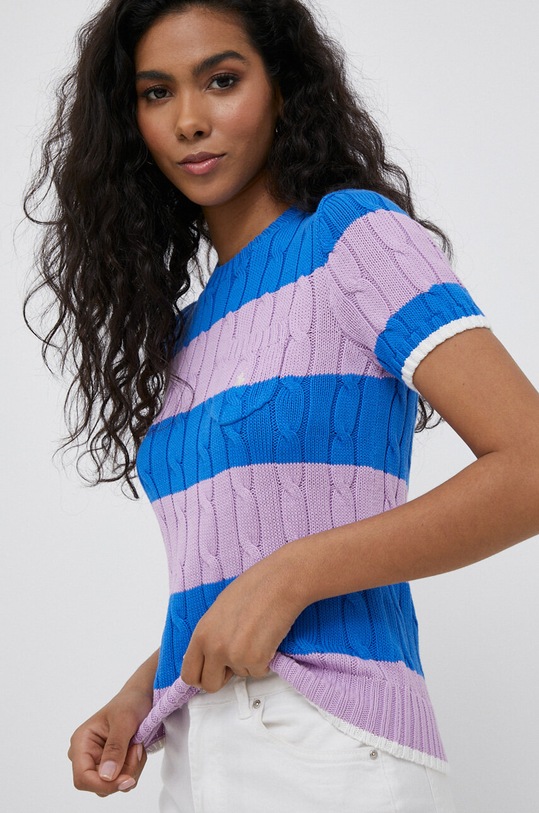 Polo Ralph Lauren sweter bawełniany wzorzyste niebieski 211913765