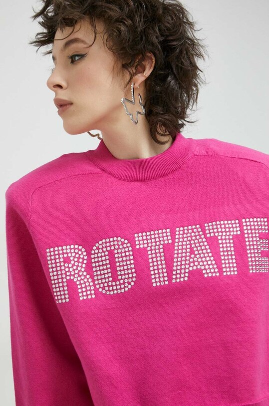 Светр з домішкою кашеміру Rotate 1001151979 рожевий