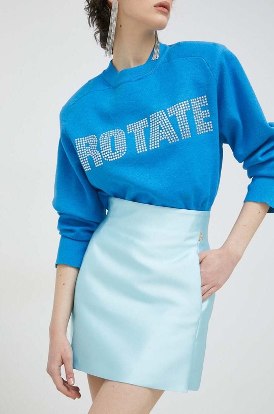 Rotate sweter z domieszką kaszmiru niebieski 1001152817