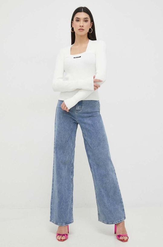 Miss Sixty pulover din amestec de mătase 6W4RJ3010000 bej SS23