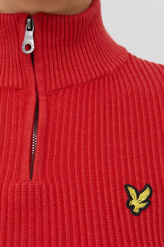 Lyle & Scott sweter z domieszką wełny KNW1801V.W840 czerwony