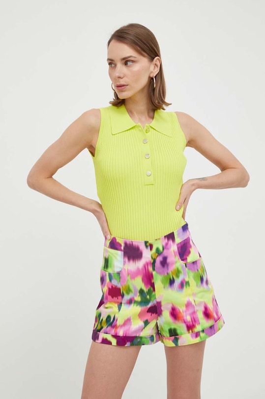 Top Morgan bez uzorka zelena MANGA.VERT.ACIDE