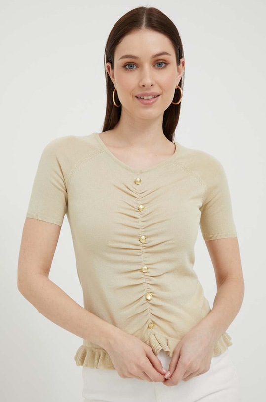 Artigli pulover subtiri bej AM36354.BEIGE