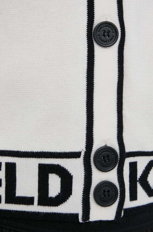 Ζακέτα από μίγμα μαλλιού Karl Lagerfeld 231W2011 μπεζ