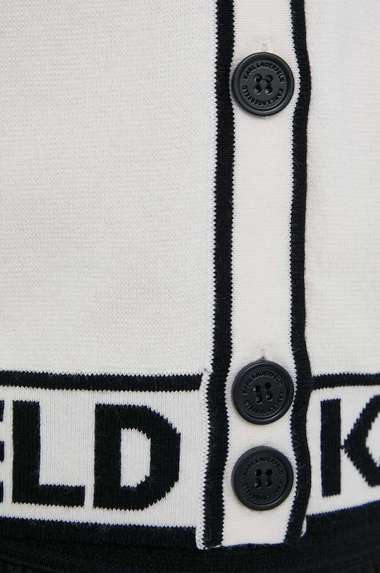 Ζακέτα από μίγμα μαλλιού Karl Lagerfeld 231W2011 μπεζ