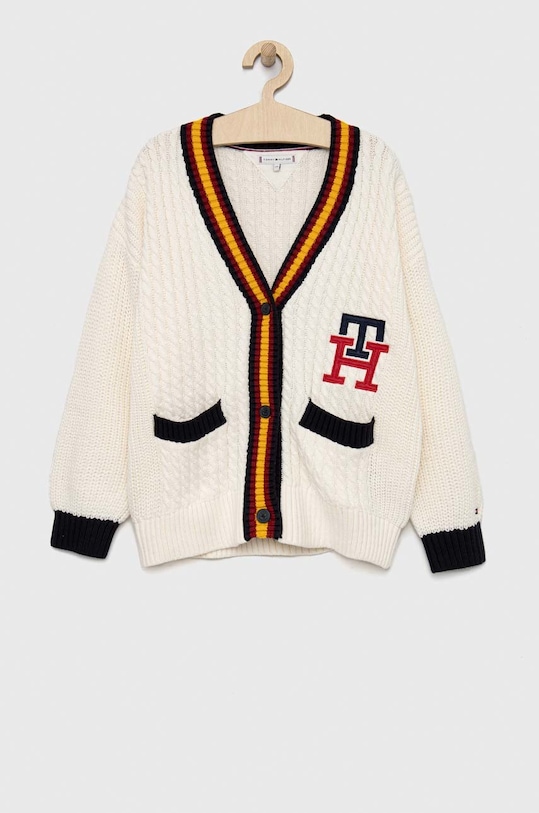 Tommy Hilfiger gyerek kardigán közepesen vastag fehér KG0KG07076.PPYX