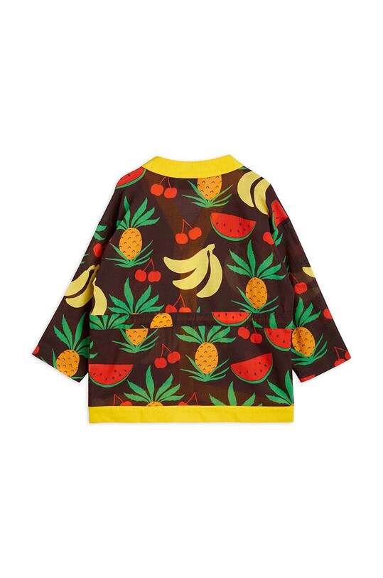 Детский хлопковый кардиган Mini Rodini 2322012116 коричневый SS23