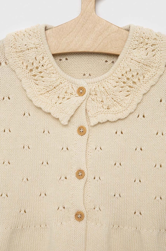 Lány United Colors of Benetton baba pamut kardigán 105FA500E.W.SEASONAL szürke